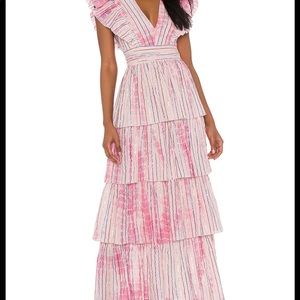 Saylor Stefania Maxi Dress in Fuschia